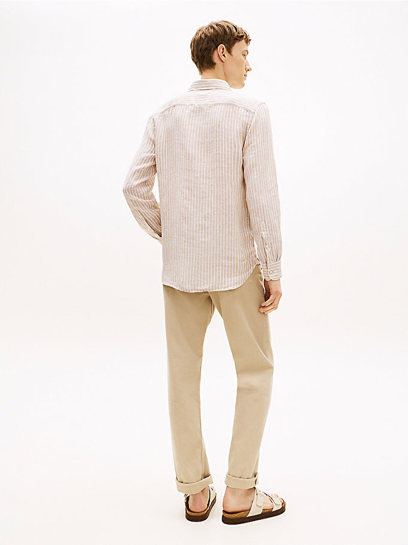 Erkek Linen Bengal Stripe Gömlek Çok renkli MW0MW424000BK