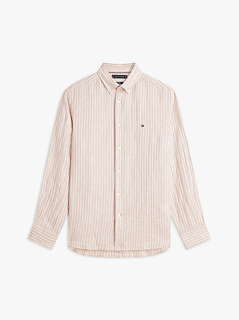 Erkek Linen Bengal Stripe Gömlek Çok renkli MW0MW424000BK