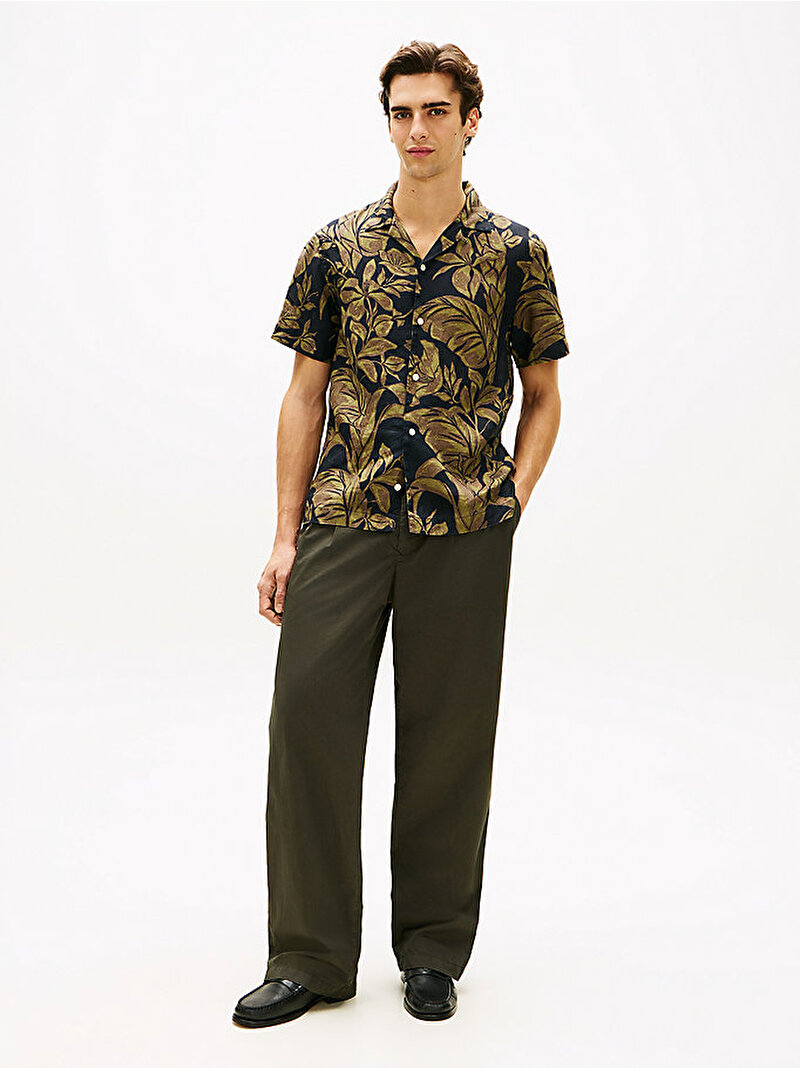 Erkek Linen Floral Gömlek Çok renkli MW0MW42403C1G