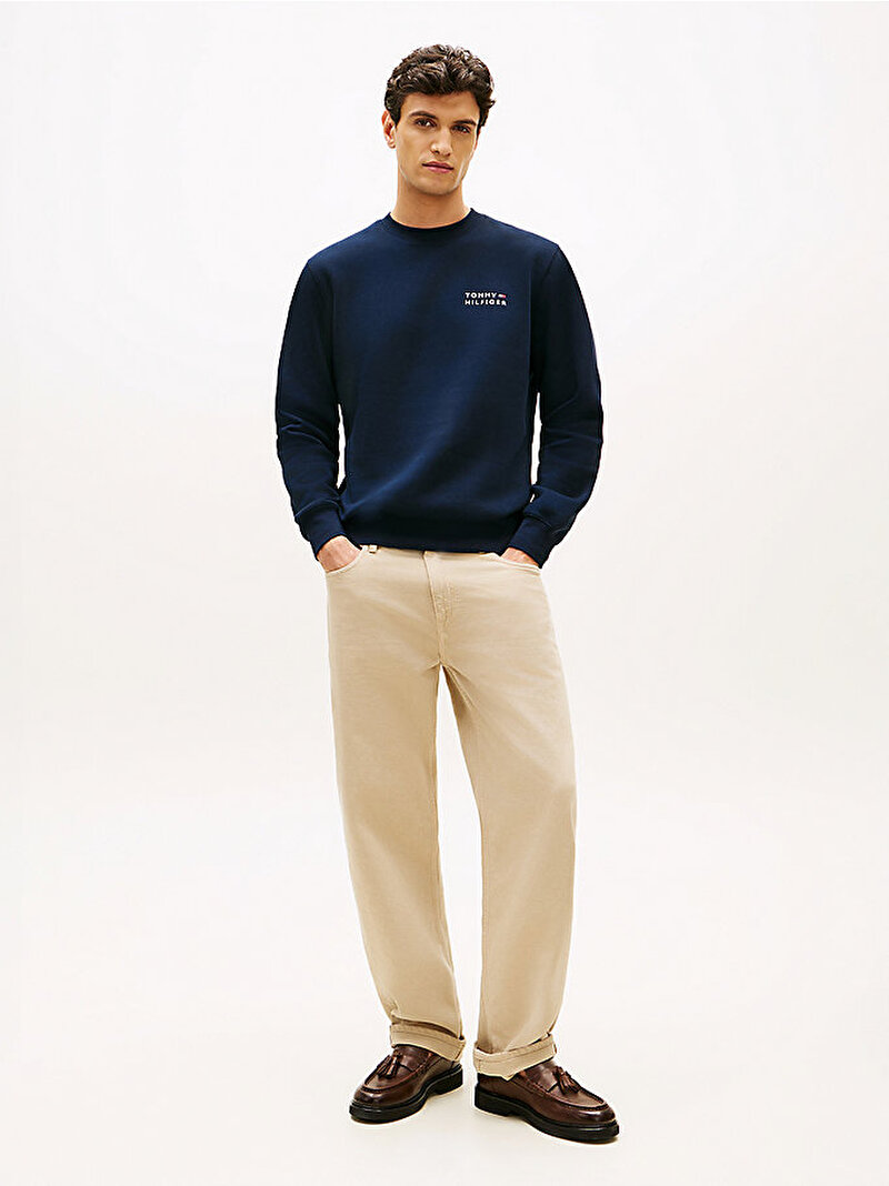 Erkek Brand Love Sweatshirt Lacivert MW0MW42463DW5