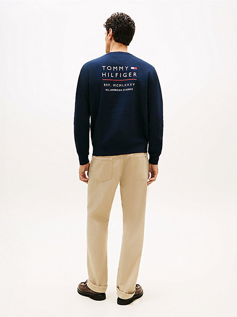 Erkek Brand Love Sweatshirt Lacivert MW0MW42463DW5