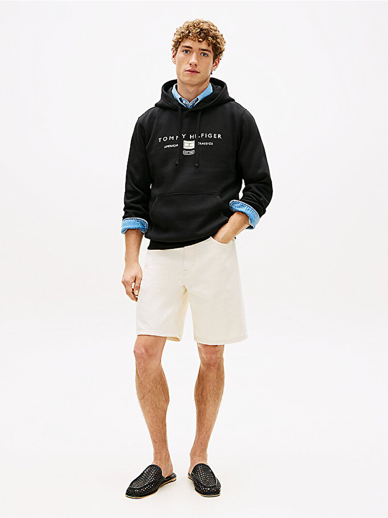 Erkek Brand Love Sweatshirt Siyah MW0MW42464BDS