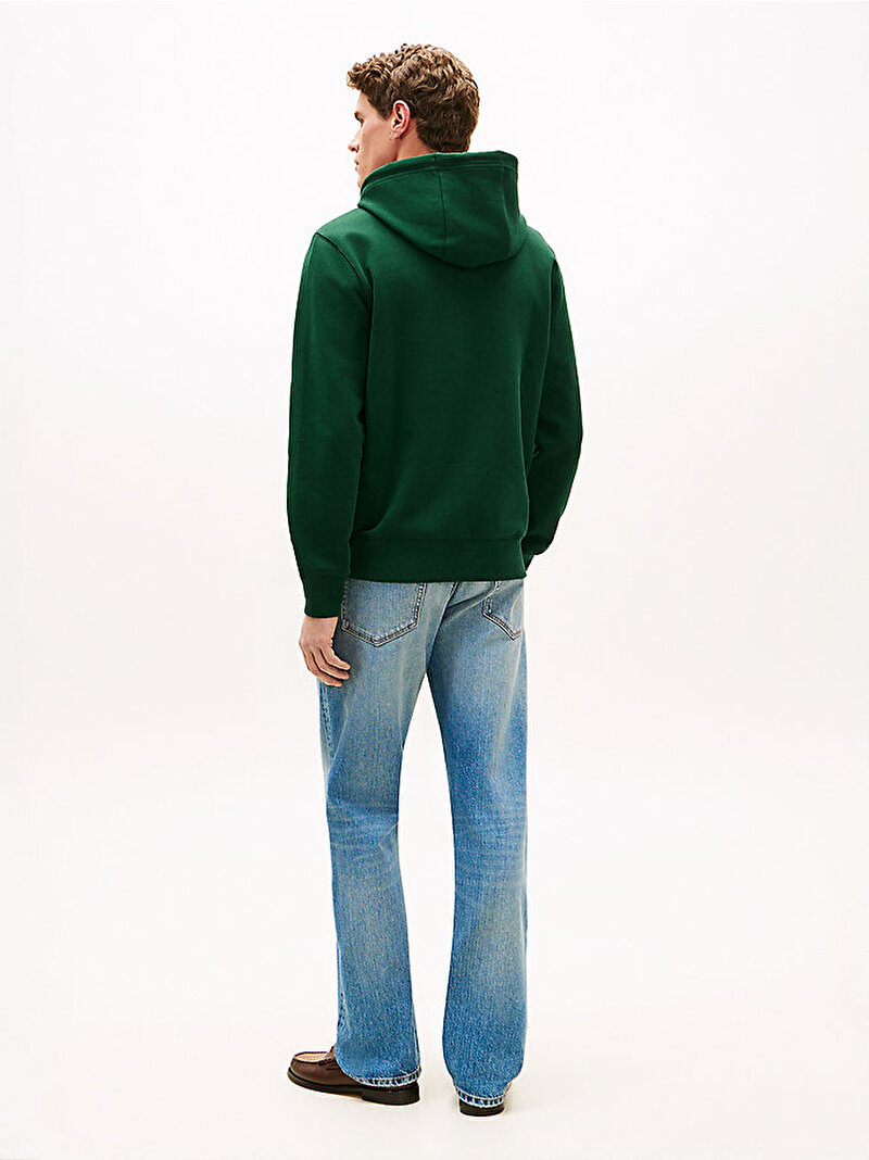 Erkek Monogram Hoodie Yeşil MW0MW42488MBN