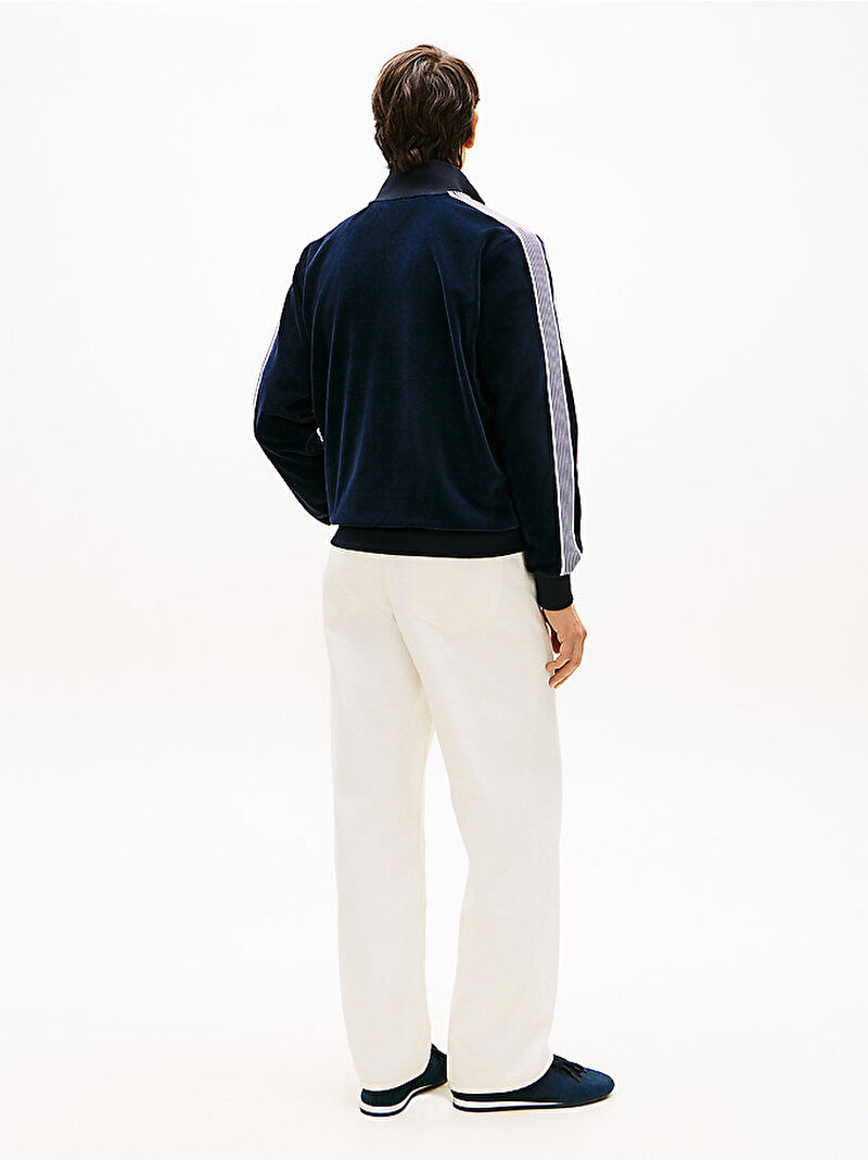 Erkek Velour Country Club Sweatshirt Lacivert MW0MW42493DW5