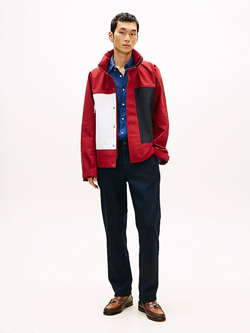 Erkek Gore-Tex Colorblock Rüzgarlık Ceket Kırmızı MW0MW42511XIT