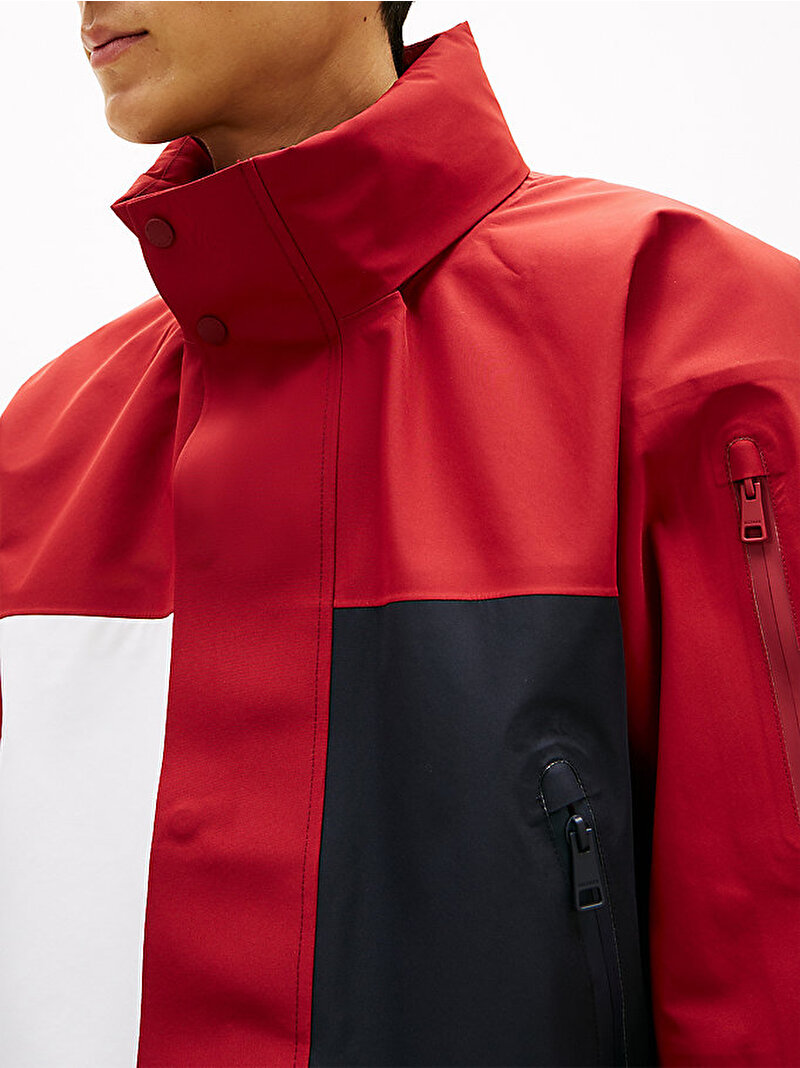 Erkek Gore-Tex Colorblock Rüzgarlık Ceket Kırmızı MW0MW42511XIT