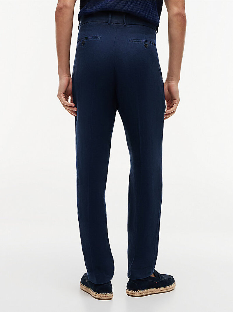 Erkek Linen Pantolon Lacivert MW0MW42708DCA