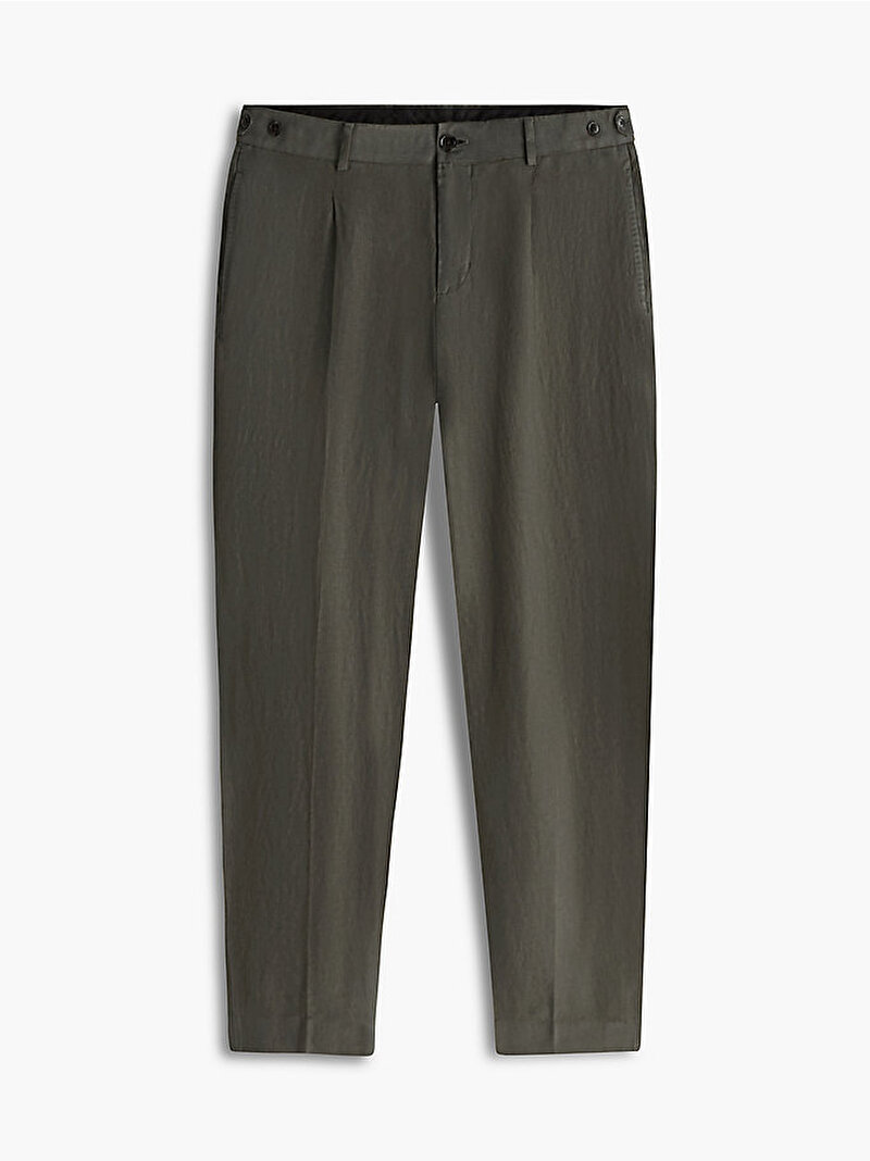 Erkek Linen Pantolon Yeşil MW0MW42708RBN