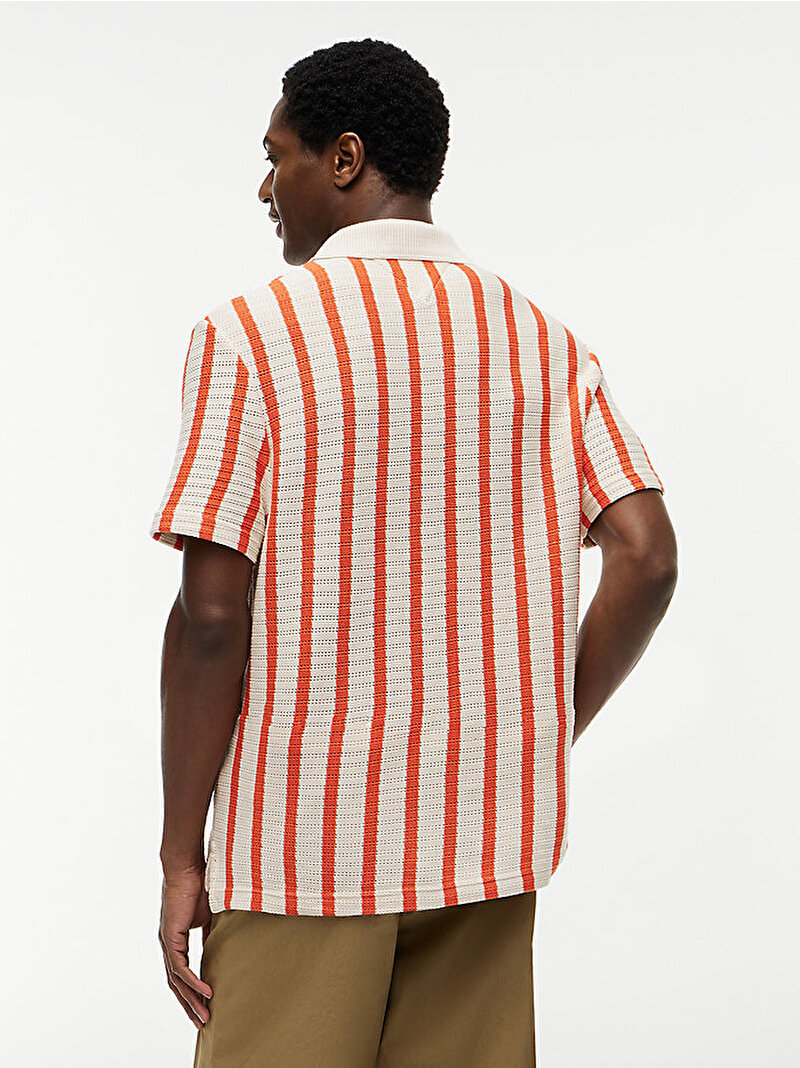 Erkek Open Knit Relaxed Fit Polo T-shirt Çok renkli MW0MW427700DO