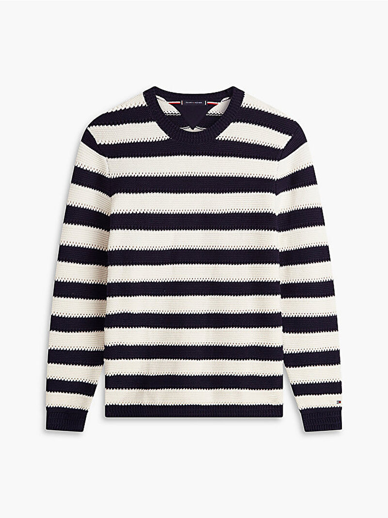 Erkek Crochet Block Stripe Kazak Lacivert MW0MW427860A4