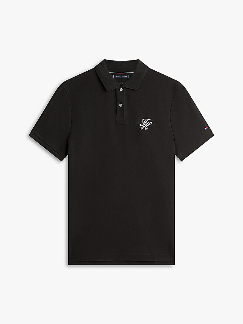 Erkek TH Regular Polo T-shirt Siyah MW0MW43046BDS