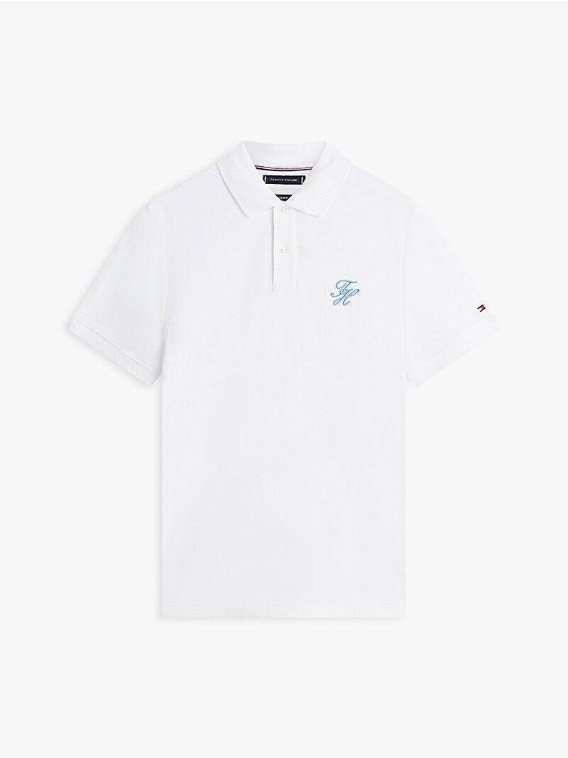 Erkek TH Regular Polo T-shirt Beyaz MW0MW43046YBR