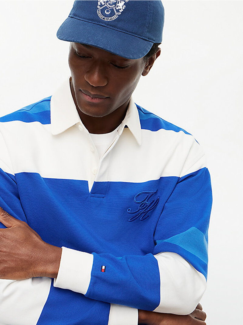 Erkek Relaxed Stripe Rugby Sweatshirt Çok renkli MW0MW430640A5