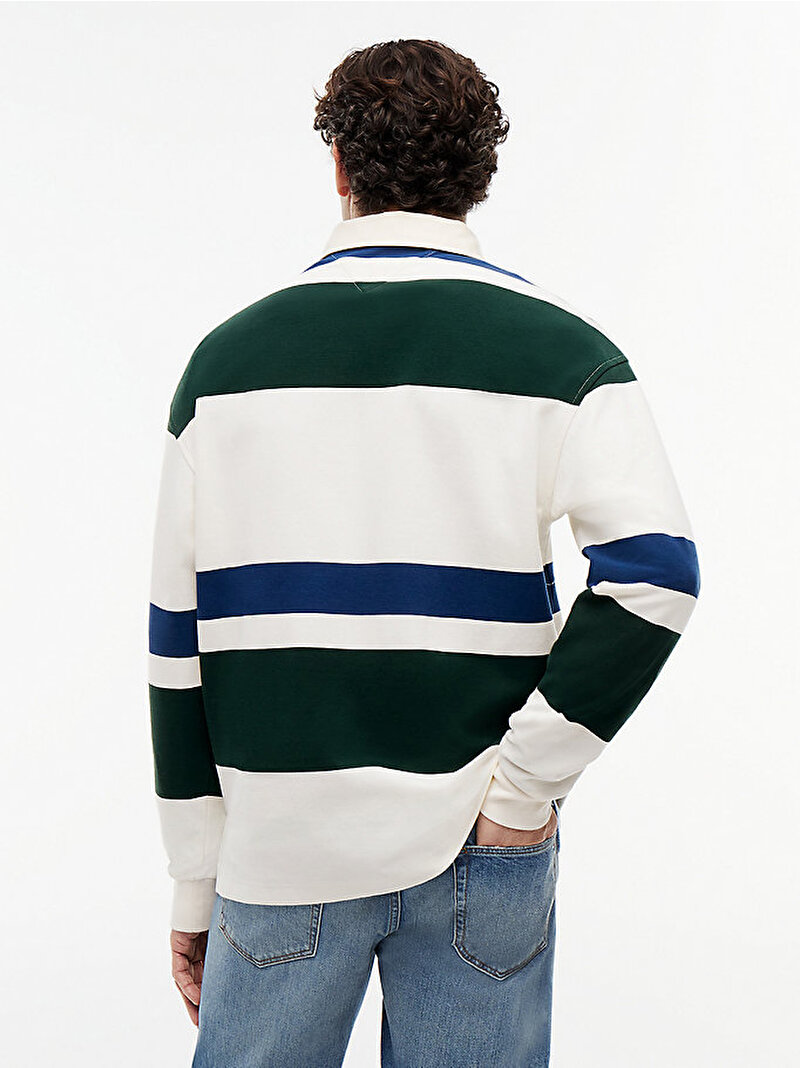Erkek Relaxed Stripe Rugby Sweatshirt Çok renkli MW0MW430640FA