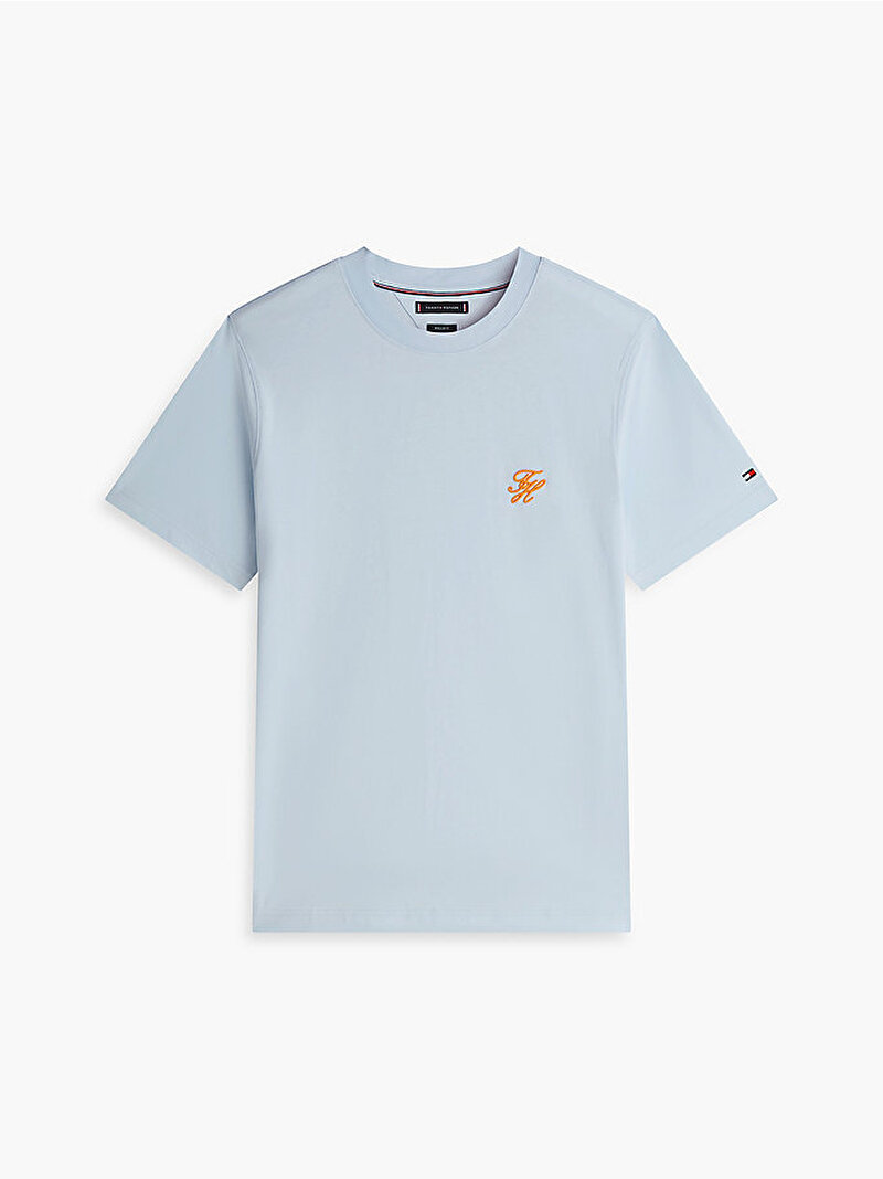 Erkek Monogram Swim T-shirt Mavi MW0MW43066CYR
