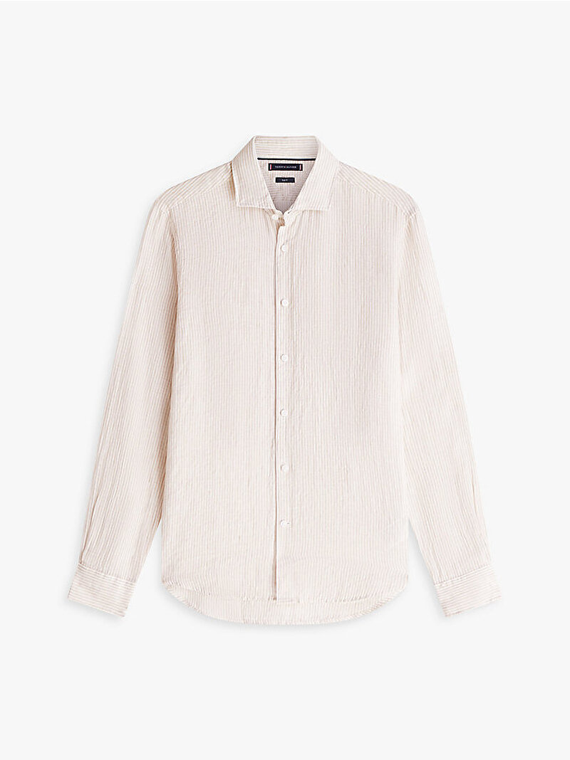 Erkek Linen Stripe Gömlek Çok renkli MW0MW43935RBT