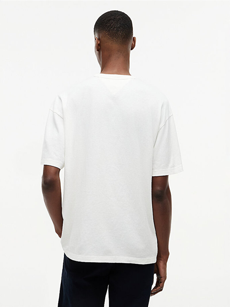 Erkek Heritage Flag T-shirt Beyaz MW0MW46312YBR