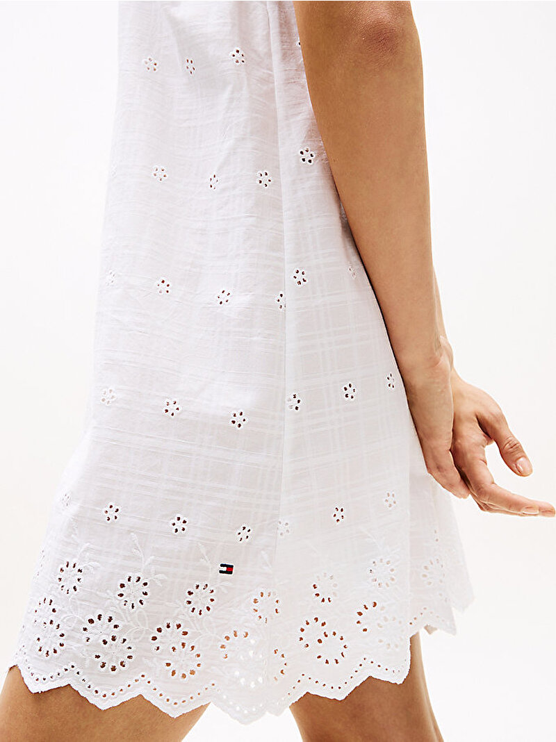 Kadın Embroidery Pijama Üstü Beyaz UW0UW06334YBR