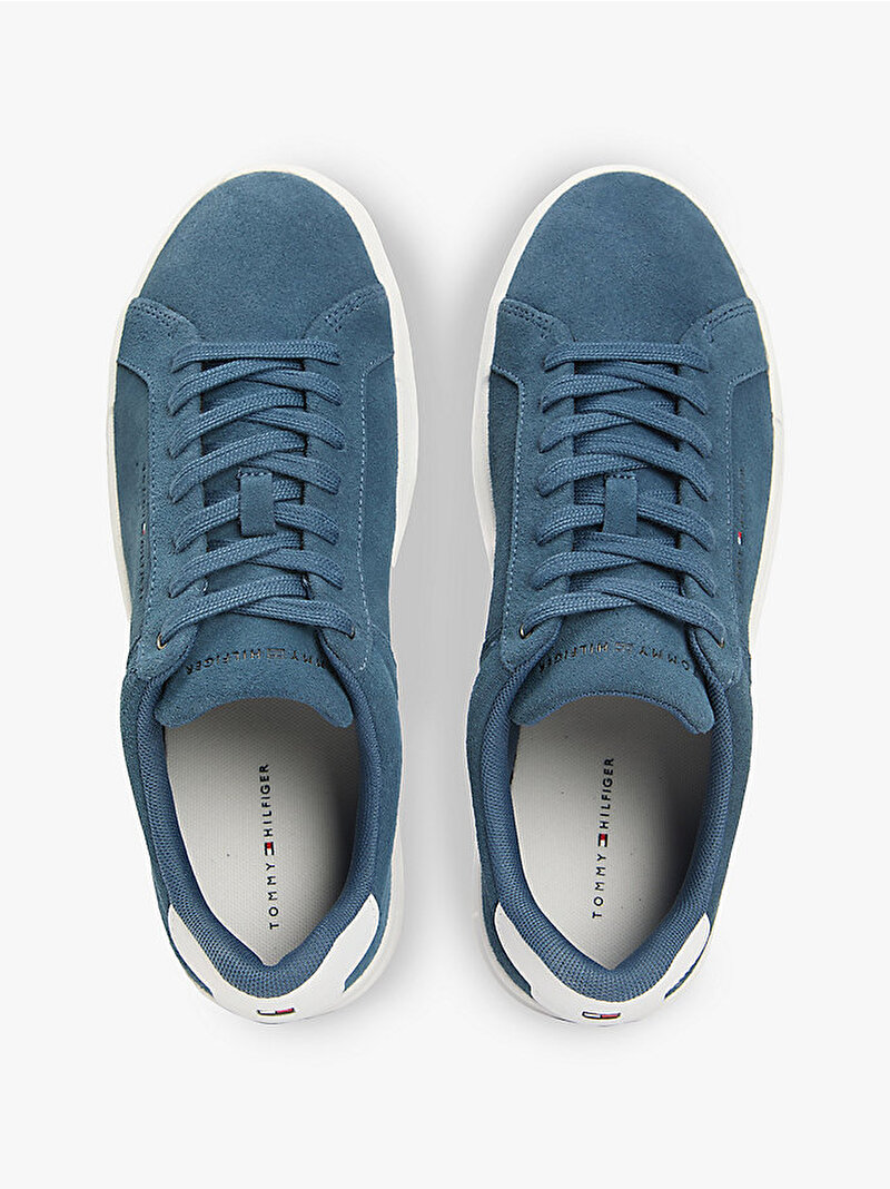 Erkek TH Court Süet Sneaker Mavi FM0FM05824DBZ