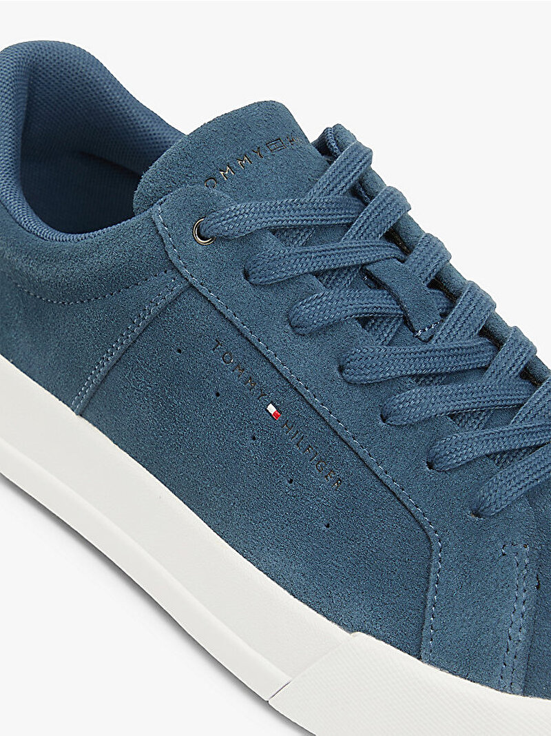 Erkek TH Court Süet Sneaker Mavi FM0FM05824DBZ