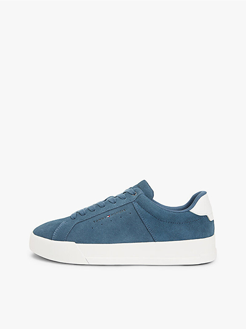 Erkek TH Court Süet Sneaker Mavi FM0FM05824DBZ