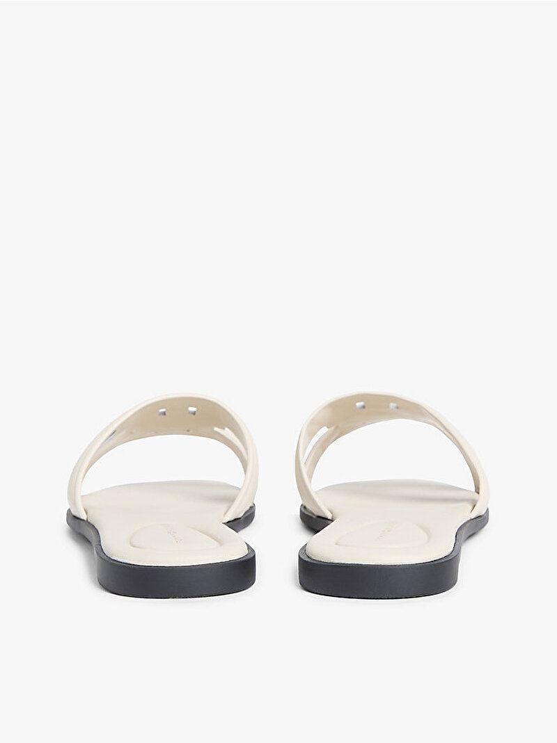 Kadın TH Logo Strap Mule Terlik Bej FW0FW08671ACI