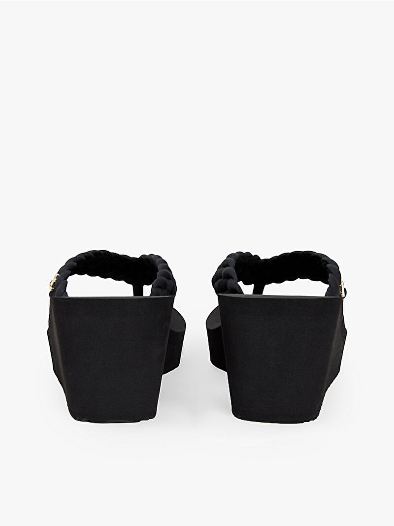Kadın TH Wedge Braided Summer Terlik Siyah FW0FW09198BDS