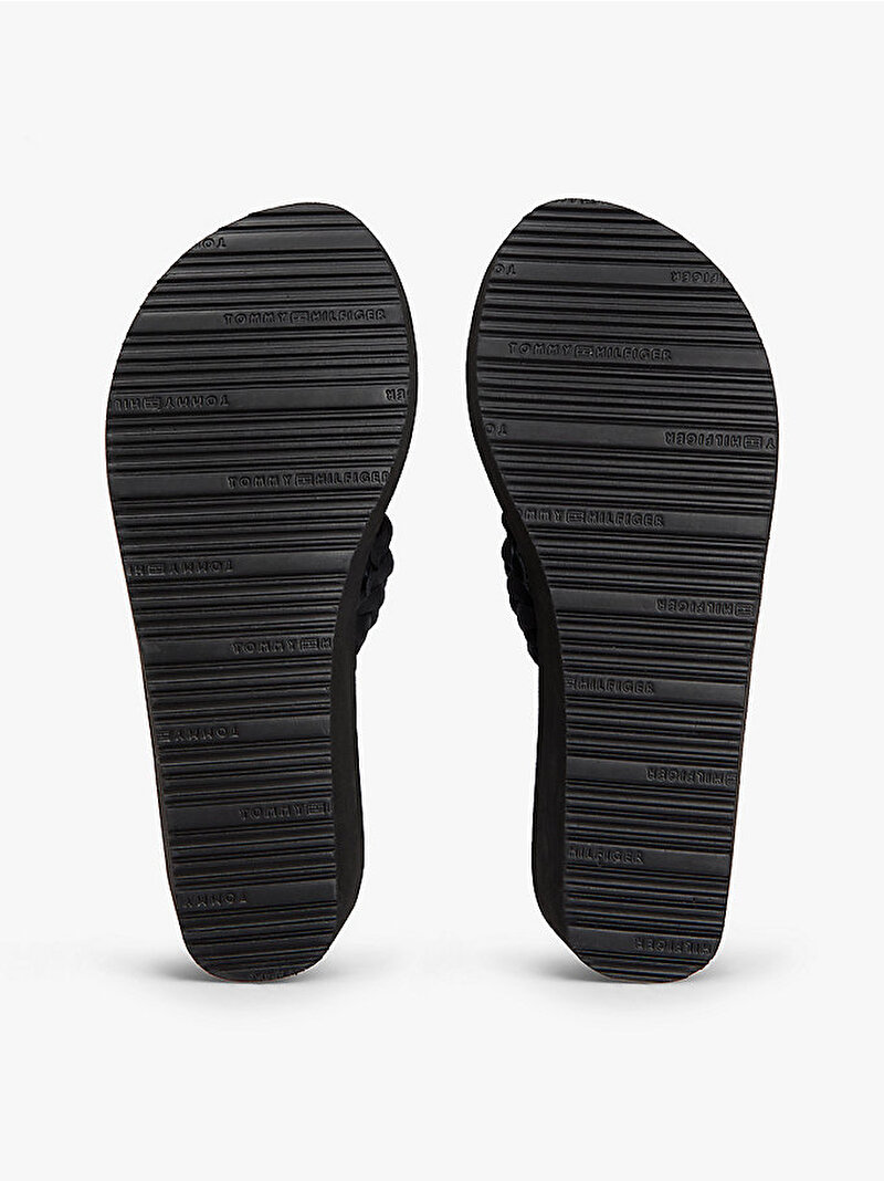 Kadın TH Wedge Braided Summer Terlik Siyah FW0FW09198BDS