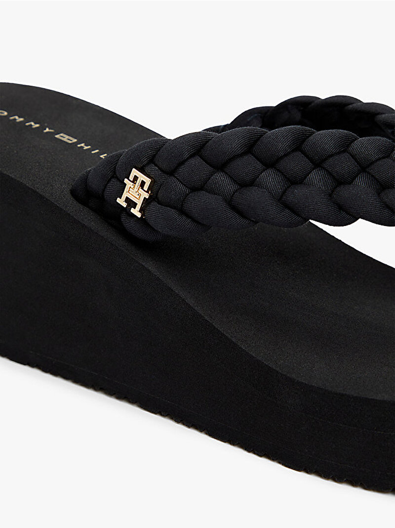 Kadın TH Wedge Braided Summer Terlik Siyah FW0FW09198BDS