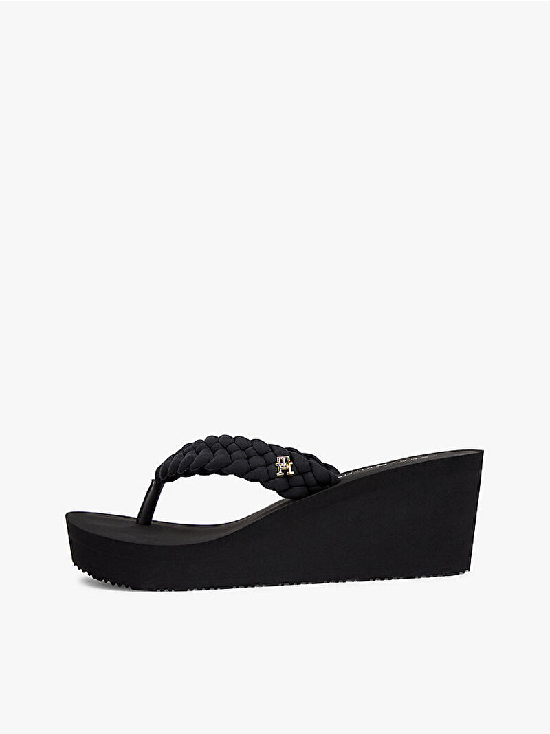 Kadın TH Wedge Braided Summer Terlik Siyah FW0FW09198BDS