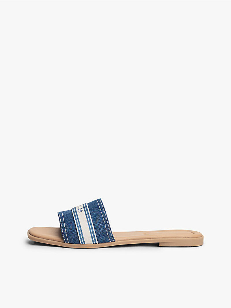 Kadın Flat Mule Webbing Terlik Mavi FW0FW092171CD
