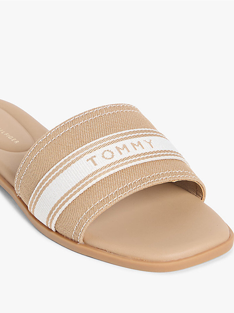Kadın Flat Mule Webbing Terlik Bej FW0FW09217RBC