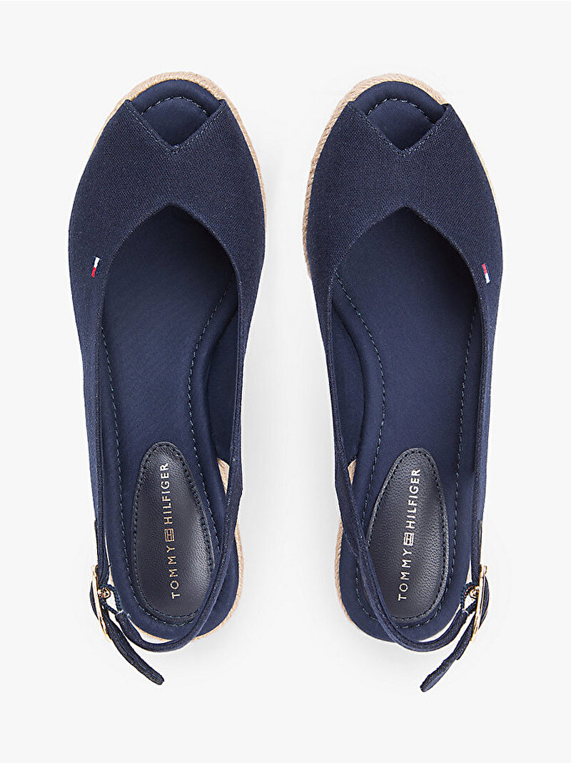 Kadın Mid Wedge Espadril Topuklu Ayakkabı Lacivert FW0FW09228DW6