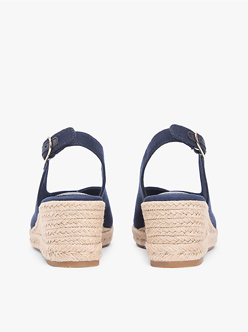 Kadın Mid Wedge Espadril Topuklu Ayakkabı Lacivert FW0FW09228DW6