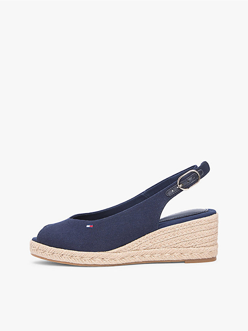 Kadın Mid Wedge Espadril Topuklu Ayakkabı Lacivert FW0FW09228DW6