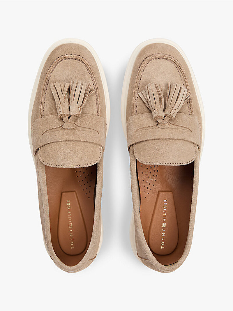 Kadın Light Süet Tassel Loafer Bej FW0FW09285RBT