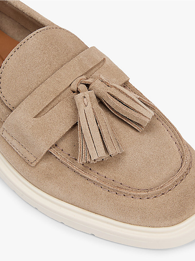 Kadın Light Süet Tassel Loafer Bej FW0FW09285RBT