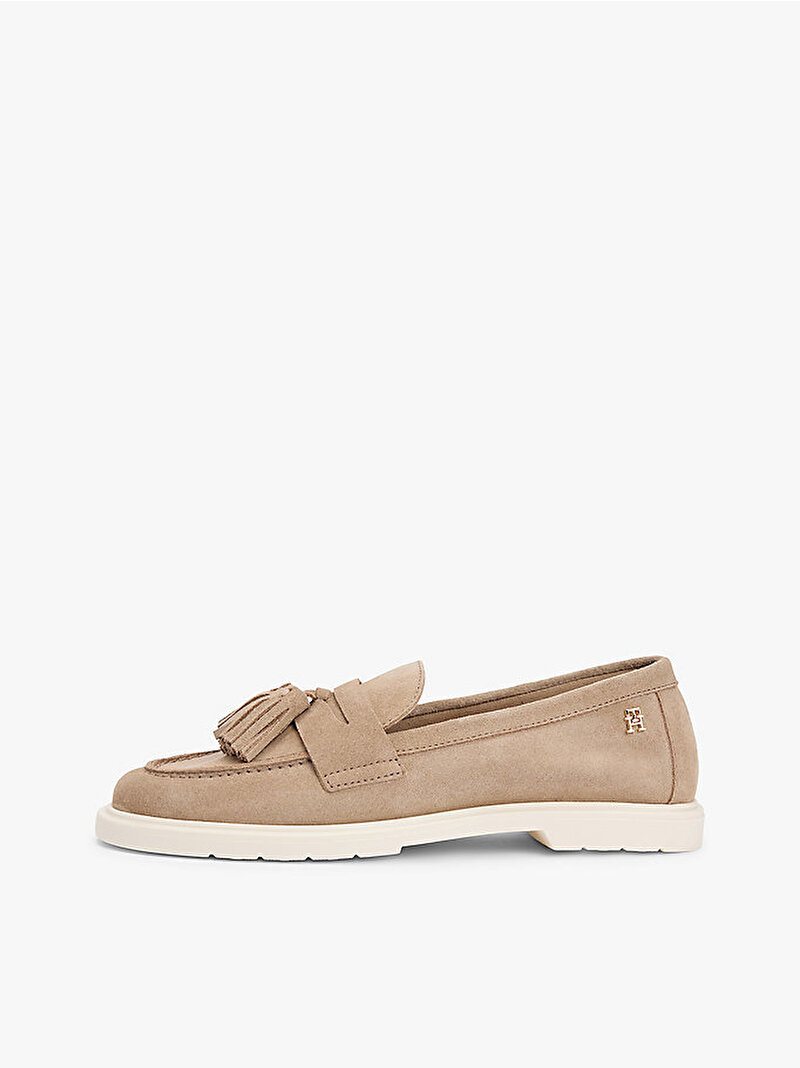 Kadın Light Süet Tassel Loafer Bej FW0FW09285RBT