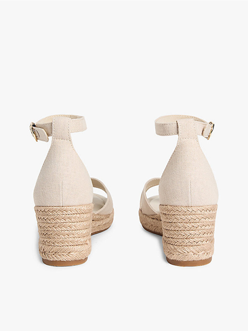 Kadın Mid Wedge Espadril Topuklu Ayakkabı Bej FW0FW09332ACI