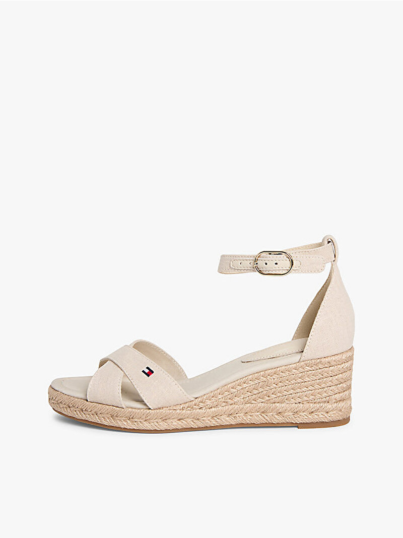 Kadın Mid Wedge Espadril Topuklu Ayakkabı Bej FW0FW09332ACI