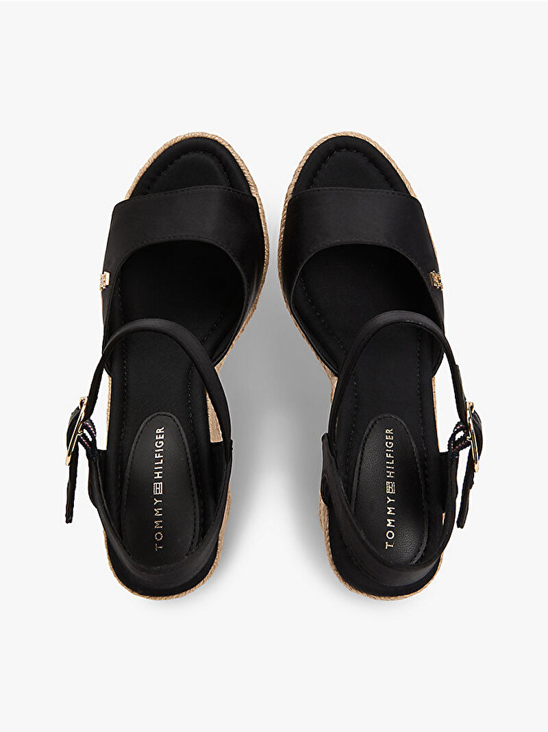 Kadın High Wedge Espadril Topuklu Ayakkabı Siyah FW0FW09469BDS