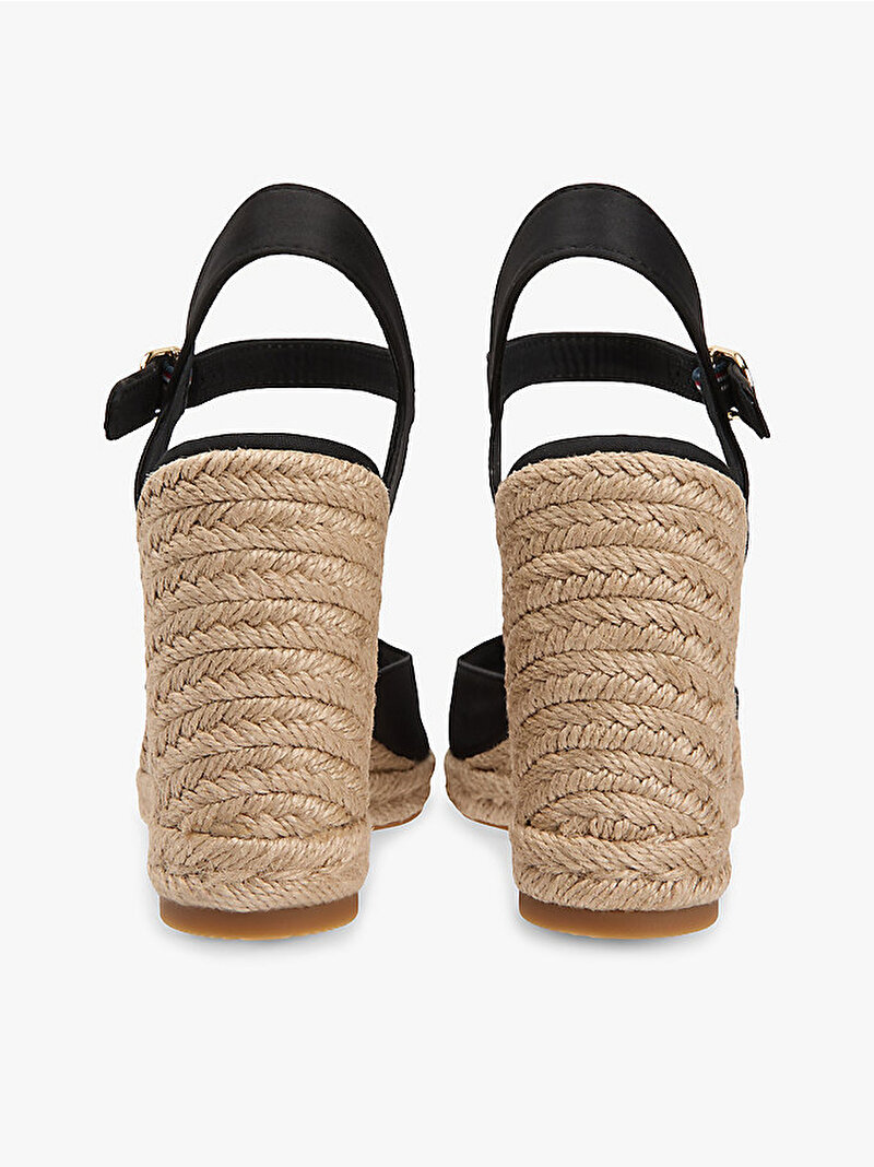 Kadın High Wedge Espadril Topuklu Ayakkabı Siyah FW0FW09469BDS
