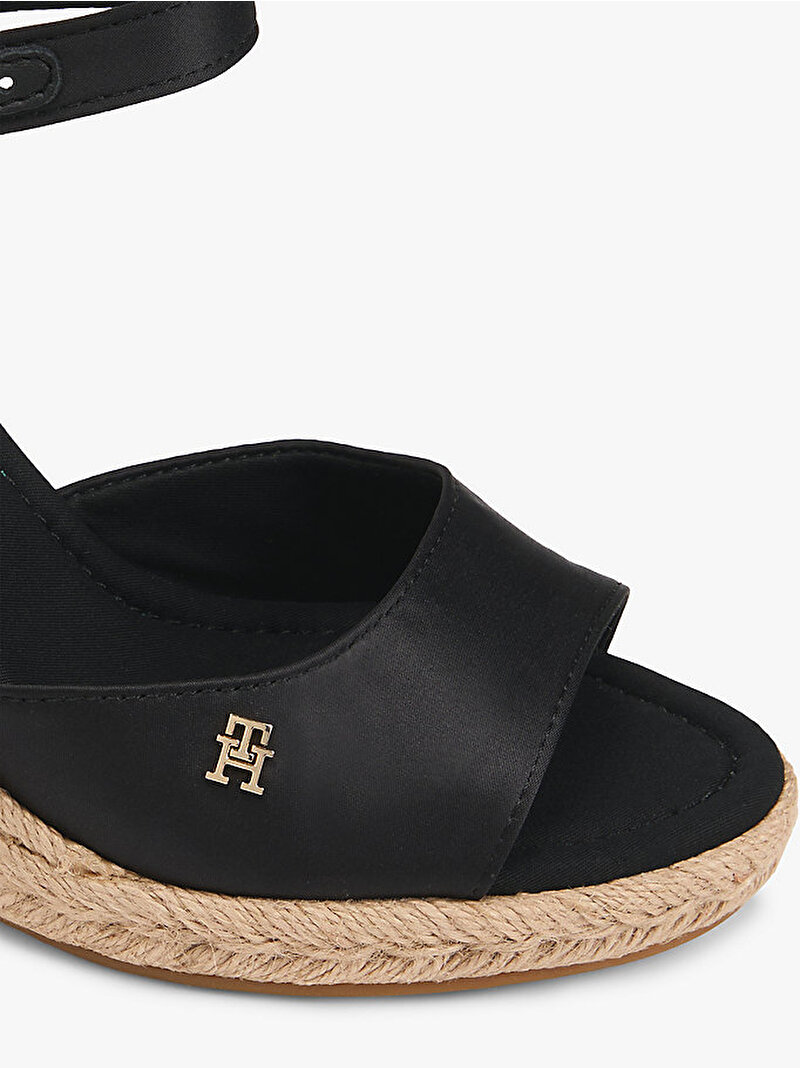 Kadın High Wedge Espadril Topuklu Ayakkabı Siyah FW0FW09469BDS
