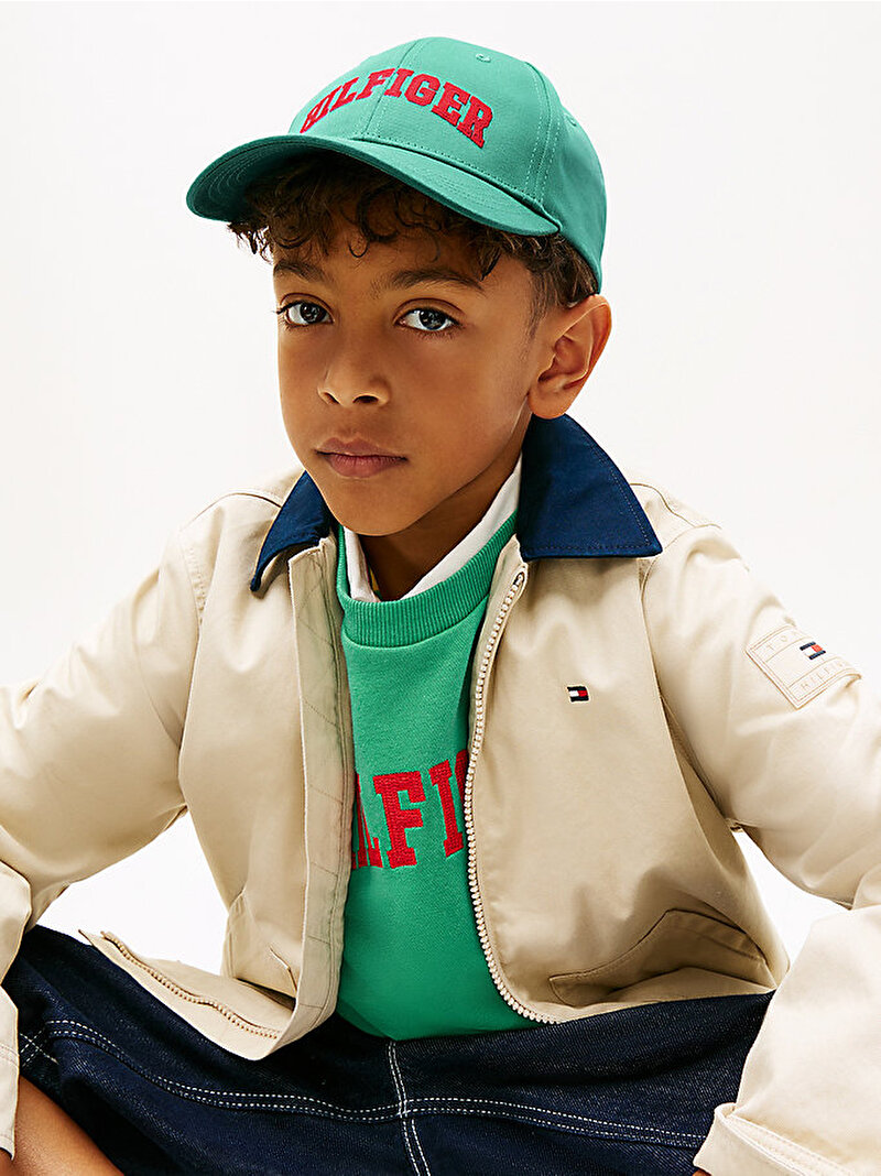 Çocuk Unisex Hilfiger Varsity Şapka Yeşil KA0KA00050L5Y