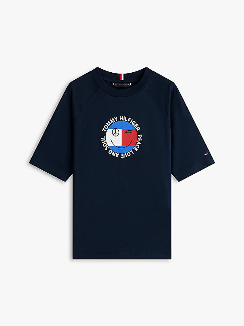 Erkek Çocuk Fun Flag Graphic T-shirt Lacivert KB0KB10269C1G