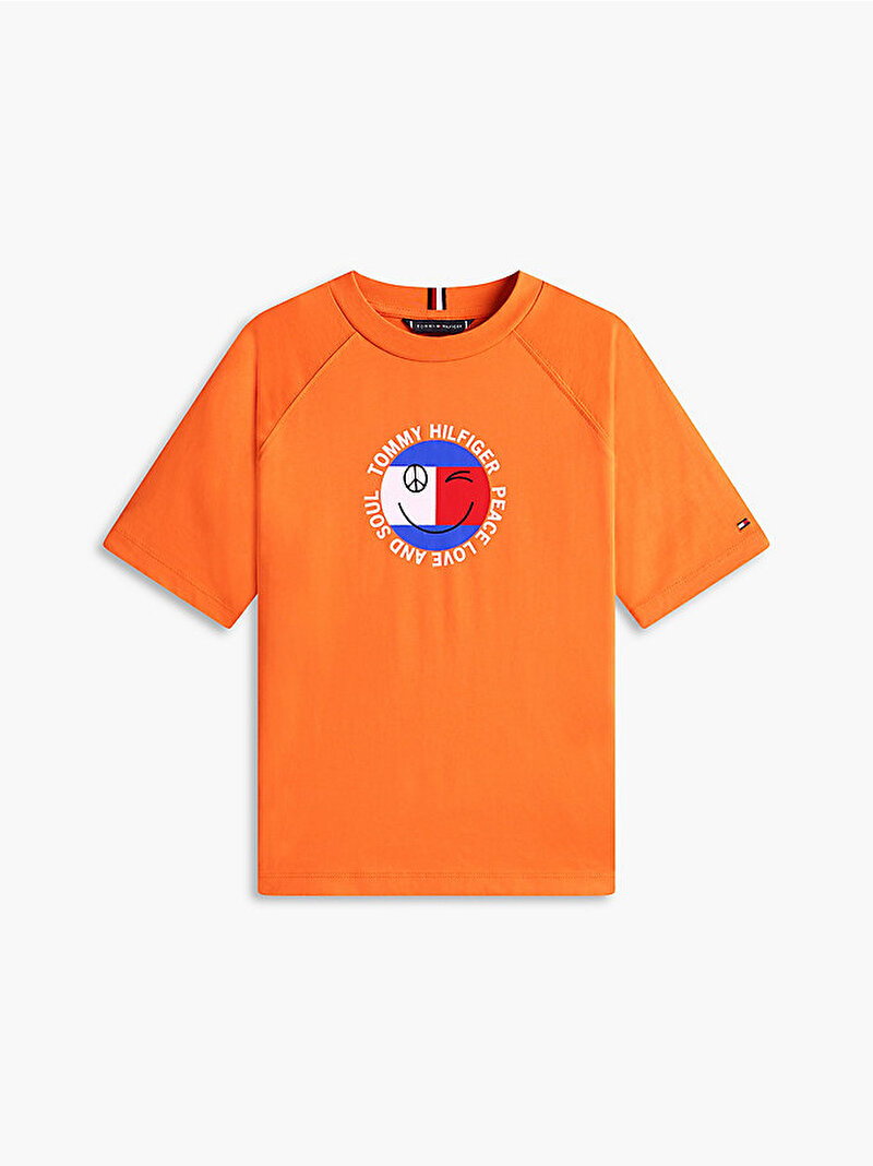 Erkek Çocuk Fun Flag Graphic T-shirt Turuncu KB0KB10269SD2