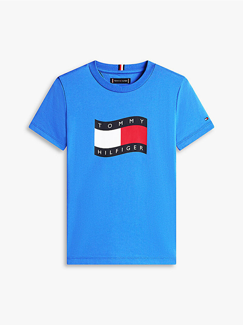 Erkek Çocuk Wavy Flag T-shirt Mavi KB0KB10275C6H