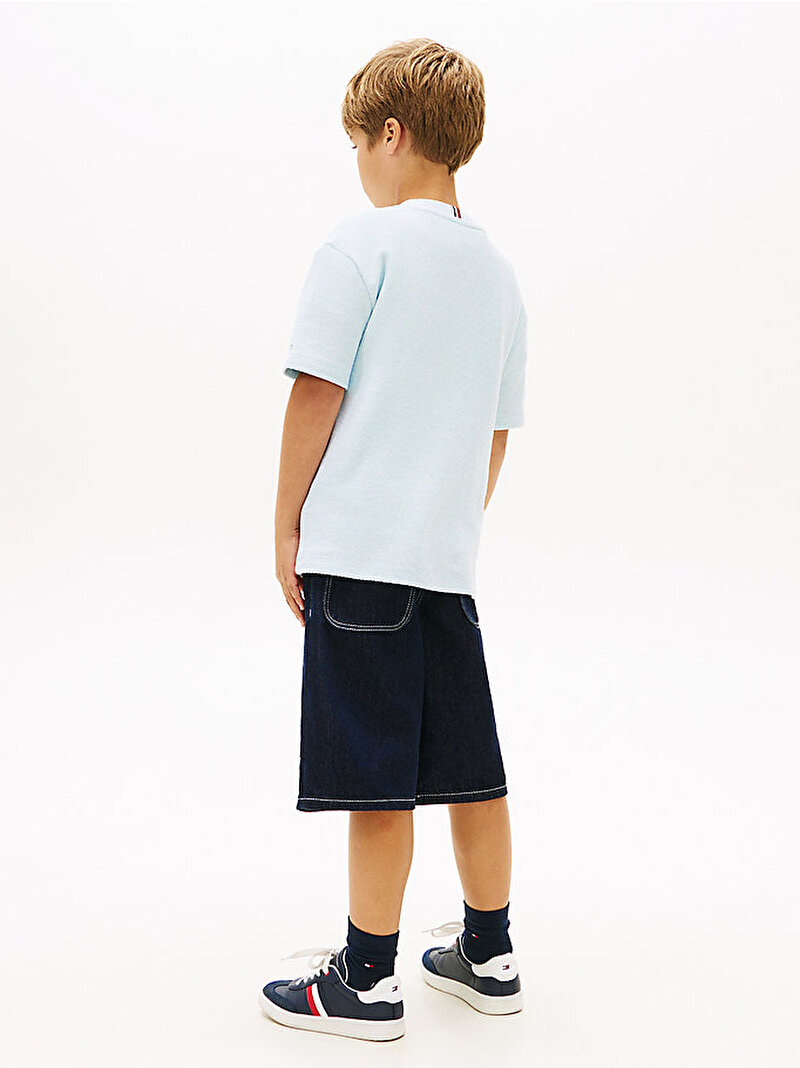 Erkek Çocuk TH Jersey T-shirt Mavi KB0KB10388CYR