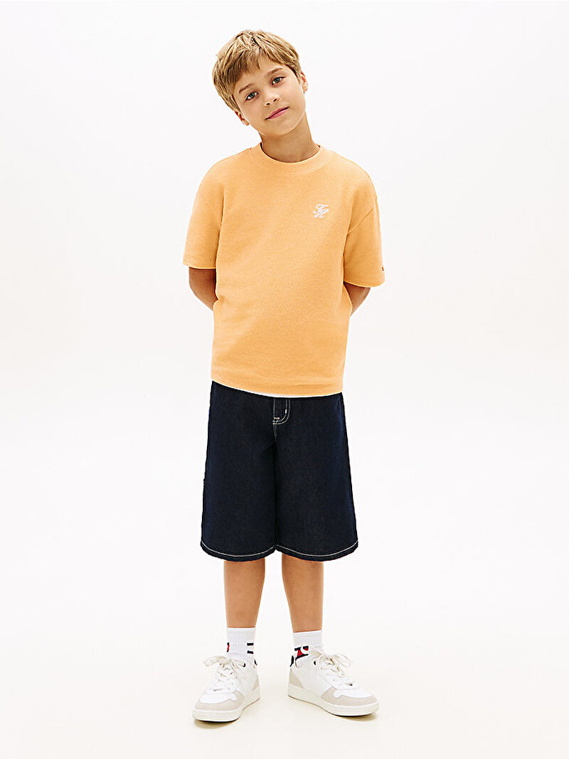 Erkek Çocuk TH Jersey T-shirt Turuncu KB0KB10388SGD