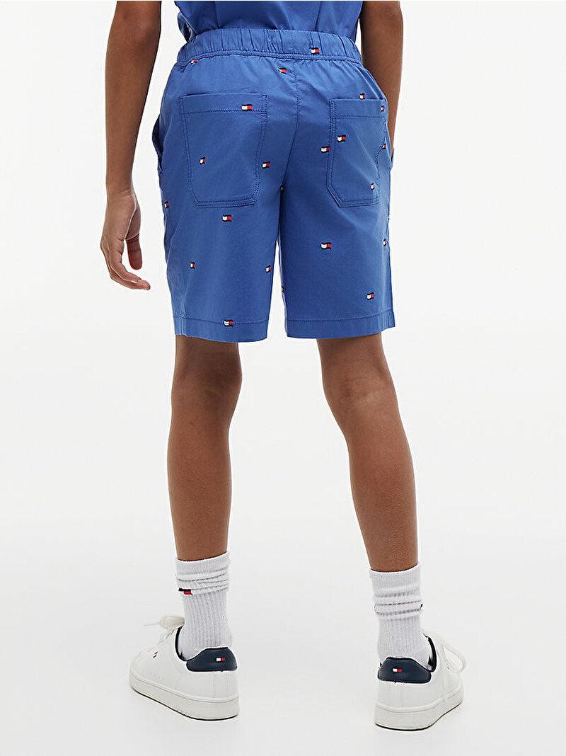 Erkek Çocuk Stretch Poplin Flag Şort Mavi KB0KB10392C6H